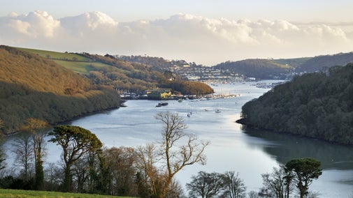 View of the River Dart from the garden of Greenway, Devon.